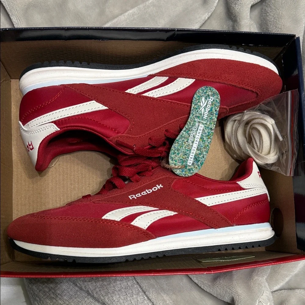 Reebok Classic Red and White Sneakers - Picture 2 of 3